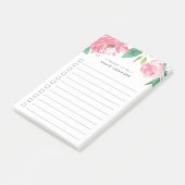 Blooming Peony | Aangepast om lijst te doen Post-it® Notes (Schuin)