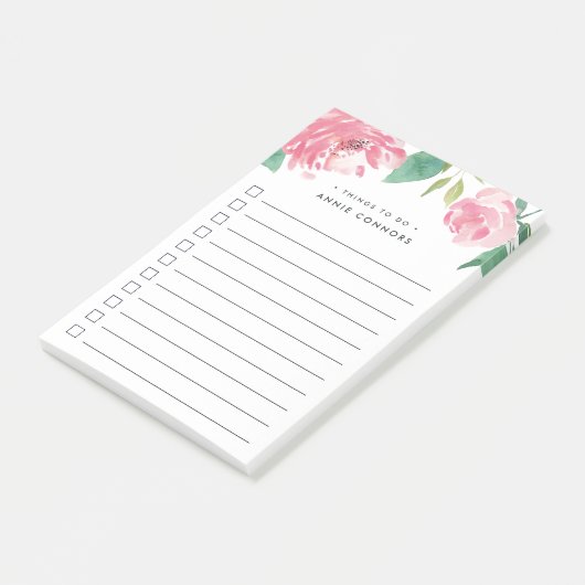 Blooming Peony | Aangepast om lijst te doen Post-it® Notes (Schuin)