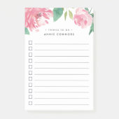 Blooming Peony | Aangepast om lijst te doen Post-it® Notes (Voorkant)