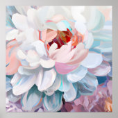 Blooming Peony Pastel Colors Poster (Voorkant)