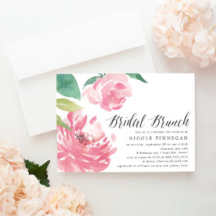 Blooming Peony   Uitnodiging van Bridal Brunch