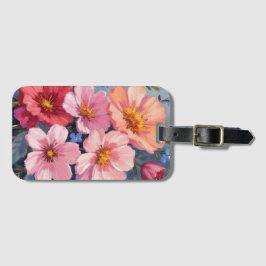 Blooming Petals | Floral Watercolor Painting Bagagelabel