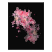 Blooming Pink op Bold Black Foto Afdruk (Voorkant)