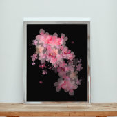 Blooming Pink op Bold Black Foto Afdruk