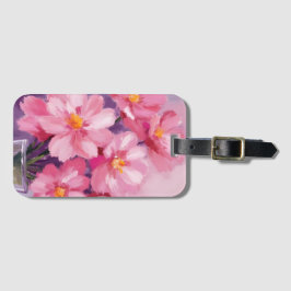 Blooming Pink Petals | Flower Painting Watercolor Bagagelabel