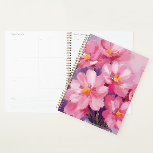 Blooming Pink Petals | Flower Painting Watercolor Planner (Display)