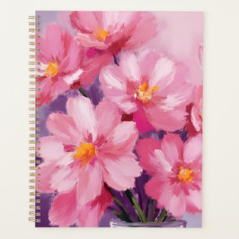Blooming Pink Petals | Flower Painting Watercolor Planner