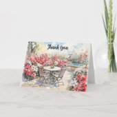 Blooming Poinsettia Watercolor Thank You Card Bedankkaart (Voorkant)