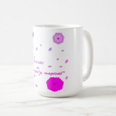 Blooming positivity colour ful floral quote Mug Koffiemok (Voorkant rechts)