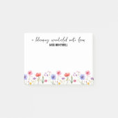 Blooming Prachtige  Wildflower gepersonaliseerd Post-it® Notes (Voorkant)