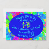 Blooming Rainbow Flowers voor 17e verjaardag (Achterkant)