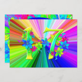 Blooming Rainbow Flowers voor 17e verjaardag (Voorkant / Achterkant)