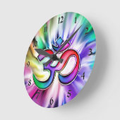 Blooming Rainbow Lotus OM Ronde Klok (Hoek)