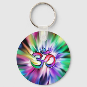 Blooming Rainbow Lotus OM Sleutelhanger