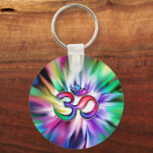 Blooming Rainbow Lotus OM Sleutelhanger (Voorkant)
