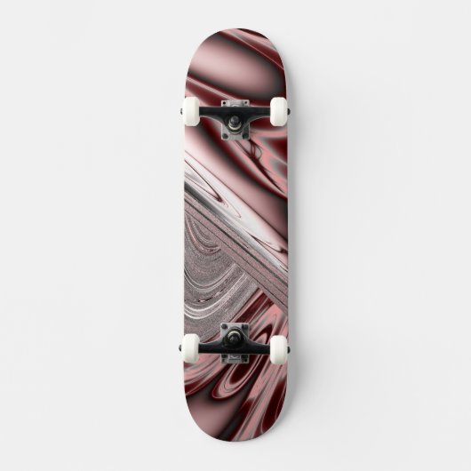 Blooming Red Fractal Skateboard (Voorkant)