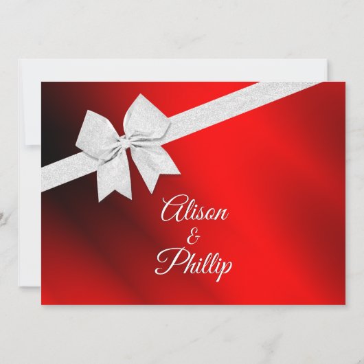 Blooming Red kerstthema Weddenschap Kaart (Achterkant)