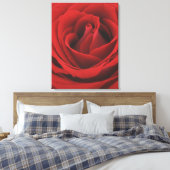 Blooming Red Rose Canvas Afdruk (Insitu (Slaapkamer))