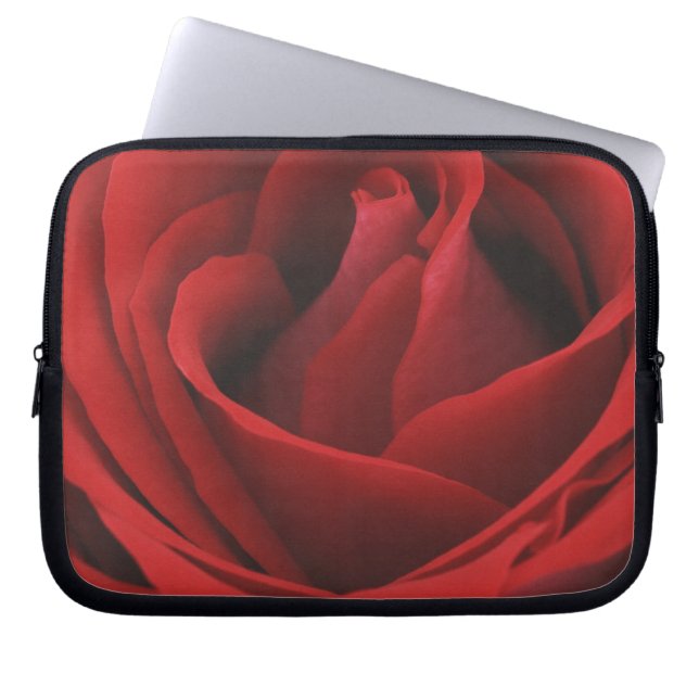 Blooming Red Rose Laptop Sleeve (Voorkant)