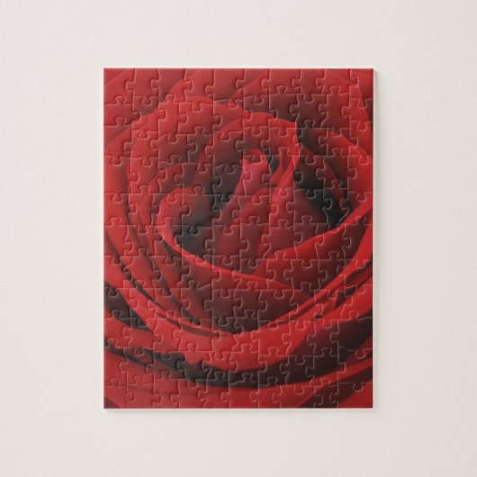 Blooming Red Rose Legpuzzel (Verticaal)