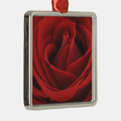 Blooming Red Rose Metalen Ornament (Rechts)