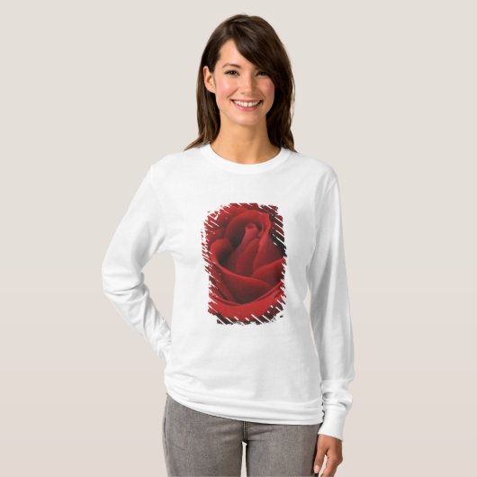 Blooming Red Rose T-shirt (Voorkant volledig)