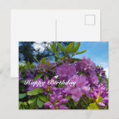 Blooming Rhododendron Happy Birthday Feestdagenkaart (Voorkant / Achterkant)