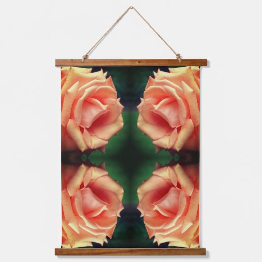 Blooming Roos Abstract Hangend Wandkleed (Voorkant)