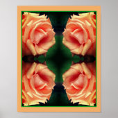 Blooming Roos Abstract Poster (Voorkant)