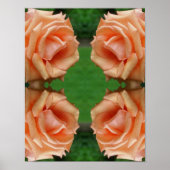 Blooming Roos Abstract Poster (Voorkant)