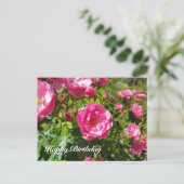 Blooming roses Happy Birthday Feestdagenkaart (Staand voorkant)