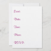 Blooming Roze Foxglove Invitation Kaart (Achterkant)