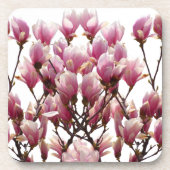Blooming roze Magnolias Spring Flower Bier Onderzetter (Voorkant)