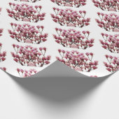 Blooming roze Magnolias Spring Flower Cadeaupapier (Hoek)