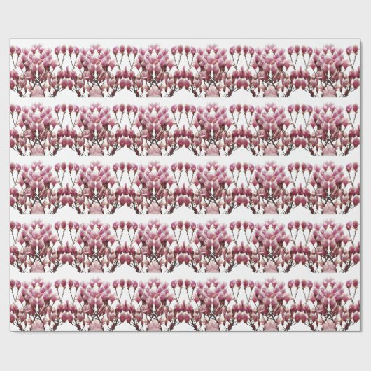 Blooming roze Magnolias Spring Flower Cadeaupapier (Vlak)