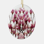 Blooming roze Magnolias Spring Flower Keramisch Ornament (Rechts)
