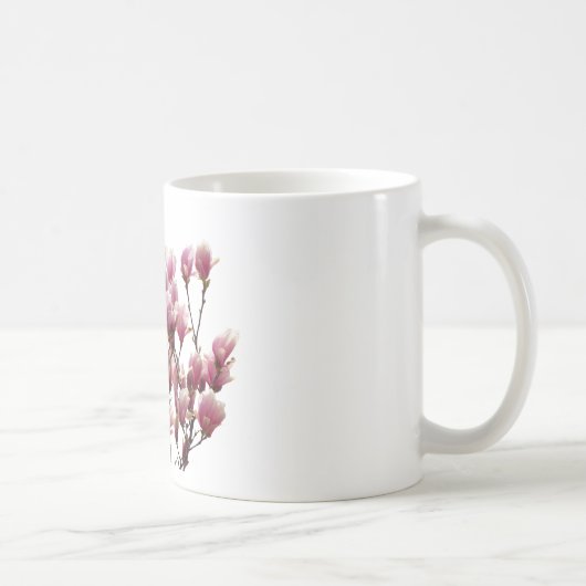 Blooming roze Magnolias Spring Flower Koffiemok (Rechts)