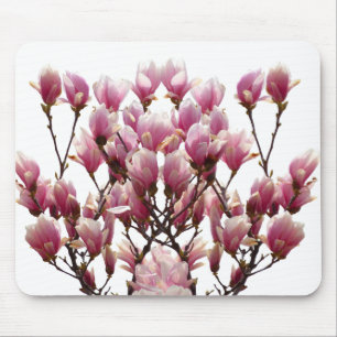 Blooming roze Magnolias Spring Flower Muismat