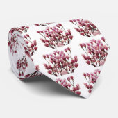 Blooming roze Magnolias Spring Flower Stropdas (Opgerold)