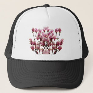 Blooming roze Magnolias Spring Flower Trucker Pet