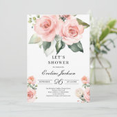 Blooming roze rozen Vrijgezellenfeest Kaart (Staand voorkant)