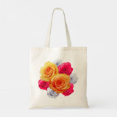 Blooming Rozen Motif Canvas tas (Achterkant)