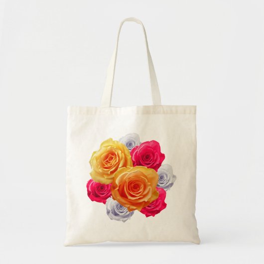 Blooming Rozen Motif Canvas tas (Voorkant)