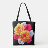 Blooming Rozen Motif Canvas tas (Achterkant)