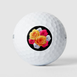 Blooming Rozen Motif Golf Balls Golfballen