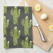 Blooming Saguaro Cactus Kitchen Towel Theedoek (Quarter Fold)
