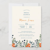 Blooming Sinaasappel Floral Vrijgezellenfeest Kaart (Voorkant)