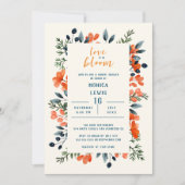 Blooming Sinaasappel Floral Vrijgezellenfeest Kaart (Voorkant)