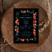 Blooming Sinaasappel Floral Vrijgezellenfeest Kaart