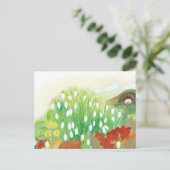 Blooming Snowdrops en een afbeelding van een egel Feestdagenkaart (Staand voorkant)